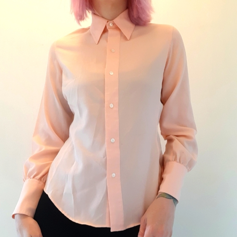 Vintage Susan Van Heusen Light Pink Blouse.